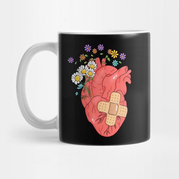 Floral Broken Heart by Lizzamour